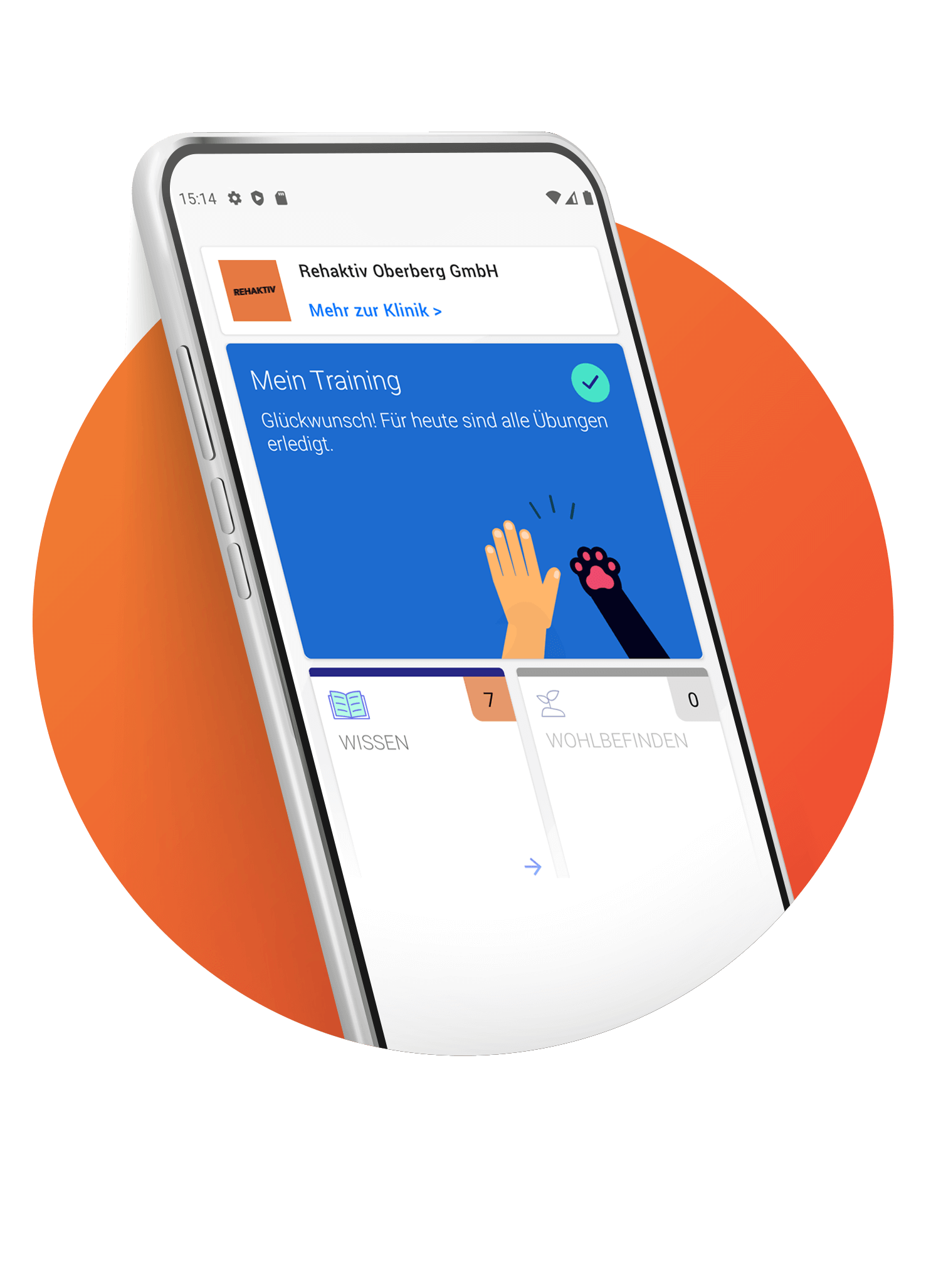 Die Rehaktiv App in einem Bild