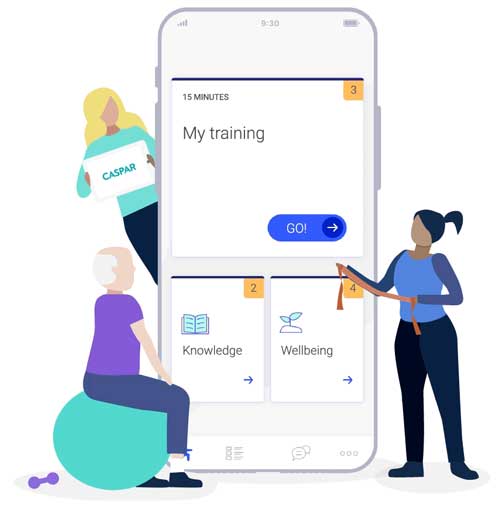 Auf dieser Abbildung sieht man die Casper App